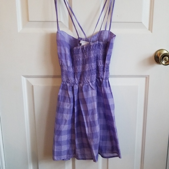*NWOT*Purple Plaid Racerback Top - Picture 4 of 7